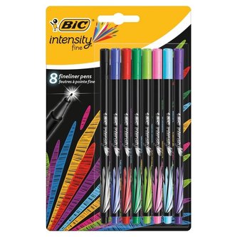 Fineliner "Intensity", 8 barev, 0,4 mm, BIC 946047