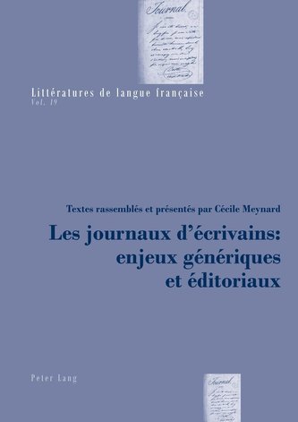 Les journaux d'écrivains : enjeux génériques et éditoriaux
