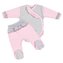 2-dílná kojenecká souprava New Baby Puntík II šedo-růžová - velikost 62 (3-6m)