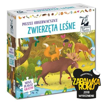 Kapitan Nauka. Puzzle obserwacyjne.Zwierzęta leśne Kapitan Nauka. Puzzle obserwacyjne.Zwierzęta leśne
