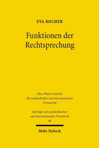 Funktionen der Rechtssprechung Konfliktlösung im deutschen und englischen Verbraucherrecht