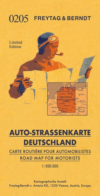 Deutschland, Autokarte mit Retrocover 1:500.000