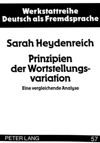 Prinzipien der Wortstellungsvariation