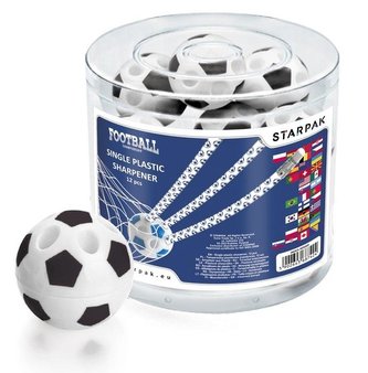 Temperówka plastikowa pojedyncza Football (12szt)