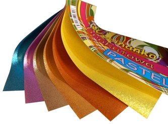 Wycinanka A4/6K brokatowa pastel