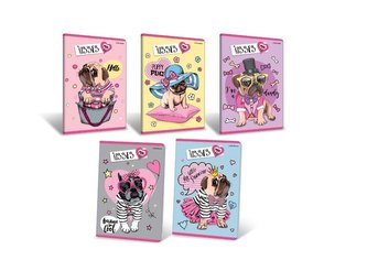 Zeszyt A5/32K linia podw.kol. Pug Life (10szt)