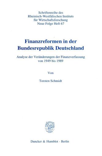 Finanzreformen in der Bundesrepublik Deutschland