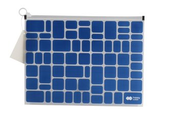Teczka B4 PP z suwakiem Trend Blue HAPPY COLOR