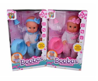 Bobas sikający z nocnikiem i butelką Bobas sikający z nocnikiem i butelką