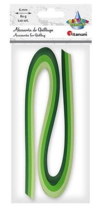 Paski do quillingu 6mm zielone 120szt