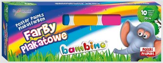 Farby plakatowe 10 kolorów 20ml BAMBINO Farby plakatowe 10 kolorów 20ml BAMBINO