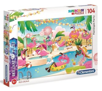 Clementoni Puzzle Briliant - Plameňáci 104 dílků