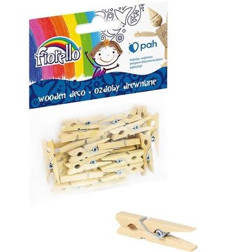 Ozdoby drewniane Spinacz Mały 25szt FIORELLO