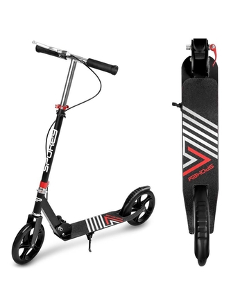 Spokey - AYAS PLUS Koloběžka s ruční brzdou kol. 200mm - bílá/růžová
