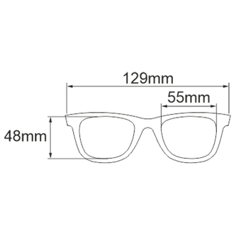 Polarizační klip na brýle šedý