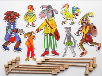 MARIONETINO Komplet Zvířátka a loupežníci