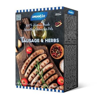 SMOOKIES Premium SAUSAGE -  klobáskové sušenky 100% human grade, 200g