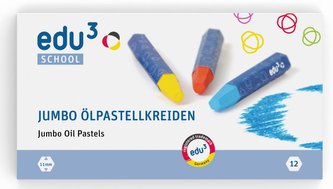 Olejové voskovky EDU JUMBO, průměr 11 mm, 12 ks, papírový obal
