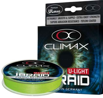 Pletená šňůra Climax iBraid U-Light neon-zelená 135m Průměr: 0,04mm / 3kg