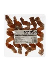 Pochoutka Spirály 15cm z vepřové kůže s kuřecím 5ks