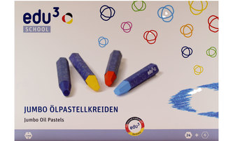 Olejové voskovky EDU JUMBO, průměr 11 mm,  24 + 6 ks, papírový obal