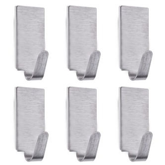 Háček samolepící nerez obdelník 6ks  AWD1337 Háček samolepící nerez obdelník 6ks  AWD1337