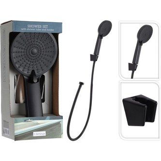 Sprchová hlavice s hadicí černá