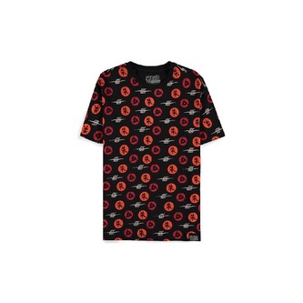 Tričko Naruto Shippuden - All-Over Print černé XL
