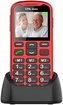 CPA Halo 19 Senior červený s nabíjecím stojánkem   2,2" barevný display/ FM rádio/ LTE
