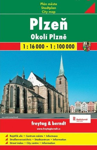 Plzeň mapa 1:16 000