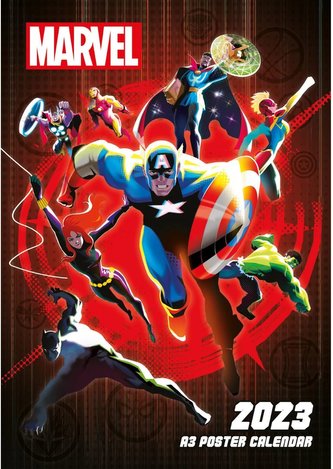 Deluxe kalendář 2023 Marvel: Avengers - A3 plakáty (29,7 x 42 cm)