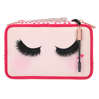 Penál s výbavou Top Model, XXL řasy, se srdíčky