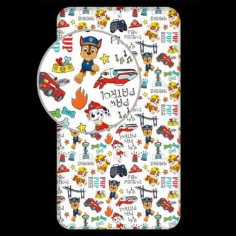 Dětské prostěradlo - Tlapková patrola bílá