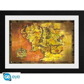 Pán prstenů Zarámovaný plakát - Middle Earth