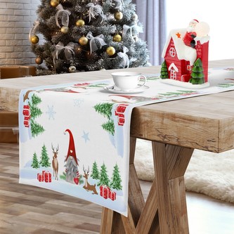Ubrus - běhoun na stůl GNOM bílá D 40x180 cm Mybesthome