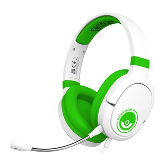 OTL PRO G1 dětská herní sluchátka s motivem Pokemon Pokeball bílá-zelená