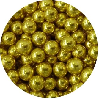 Cukrové perličky zlaté 6mm 80g - Scrumptious