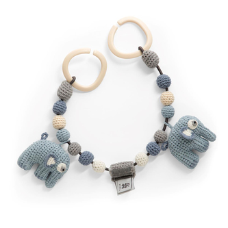 Háčkovaný řetízek na kočárek Fanto, Powder Blue