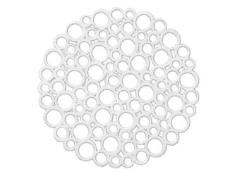 PODLOŽKA DO DŘEZU KULATÁ BUBLINKY BÍLÁ -PRA