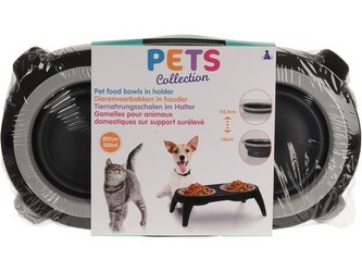 miska pro zvířata se stojánkem, skládací (2xmiska+stojánek) PH