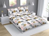Povlečení krepové na dvoudeku - barevná peříčka - 1x 220x200, 2ks 70x90 cm