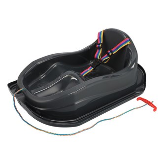 Plastové sáňky s opěradlem Baby Mix MINI šedé