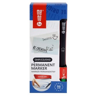 Marker permanentny 1-3mm zielony (10szt) MemoBe