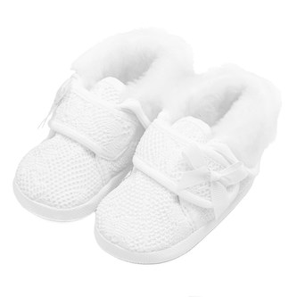 Kojenecké zimní capáčky ke křtu New Baby 6-12 m holka - velikost 6-12 m