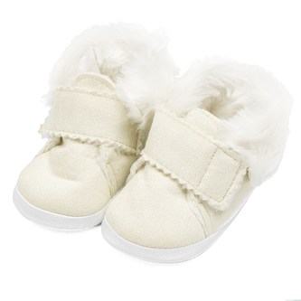 Kojenecké zimní semiškové capáčky New Baby 0-3 m béžové - velikost 0-3 m