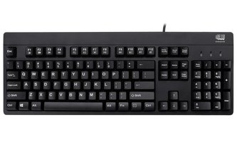 Adesso AKB-630UB/ drátová klávesnice/ multimedia/ antimikrobiální/ IP67 vodotesná/ USB/ černá/ US layout
