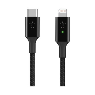 Belkin BOOST CHARGE LED kabel USB-C/Lightning 1,2m, černý