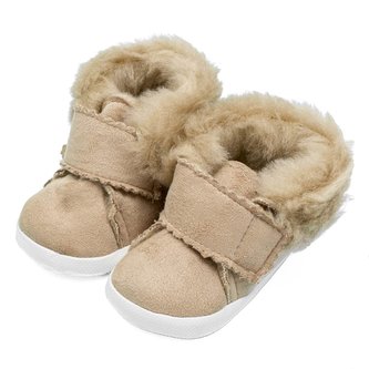 Kojenecké zimní semiškové capáčky New Baby 6-12 m světlo hnědé - velikost 6-12 m