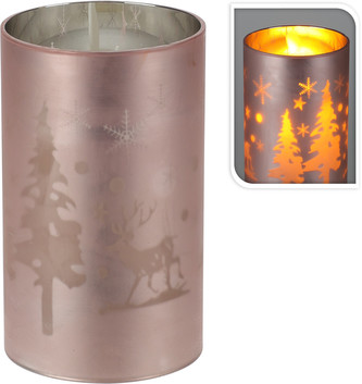 Svíčka ve skle LED 12,5x7,5 cm