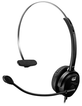 Adesso Xtream P1 /jednostranné sluchátko/ noise cancelling technologie/ ovládaní na kabelu/ nastavitelný mikrofon/